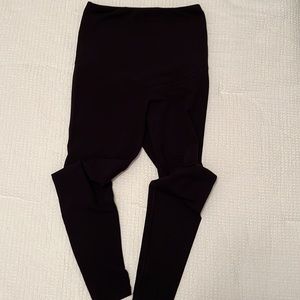 Black maternity leggings, postpartum leggings, Medium
